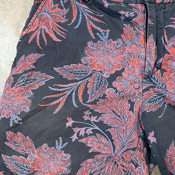 H&m Blue, Navy, Salmon Floral Print Shorts Size 30 R - Picture 3 of 5